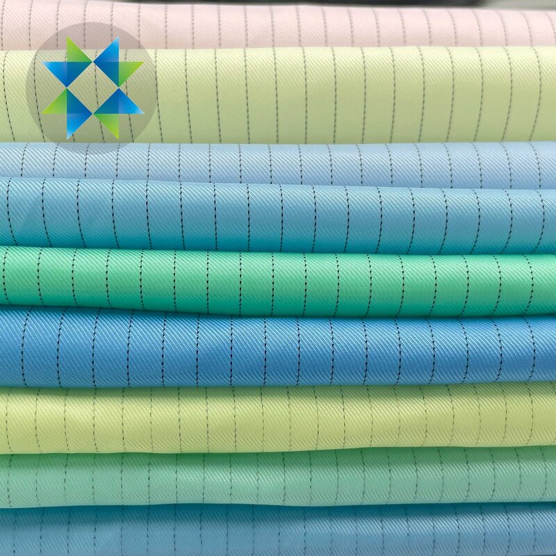 ESD Fabric Factory - New Material DTY Polyester Grid Stripe