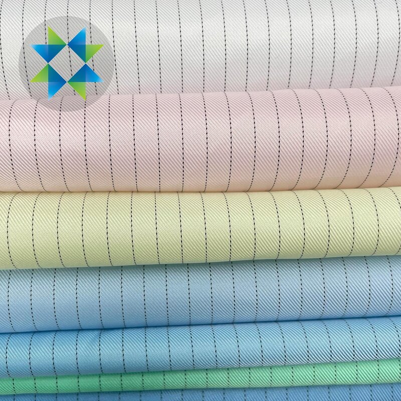 ESD Fabric Factory - New Material DTY Polyester Grid Stripe