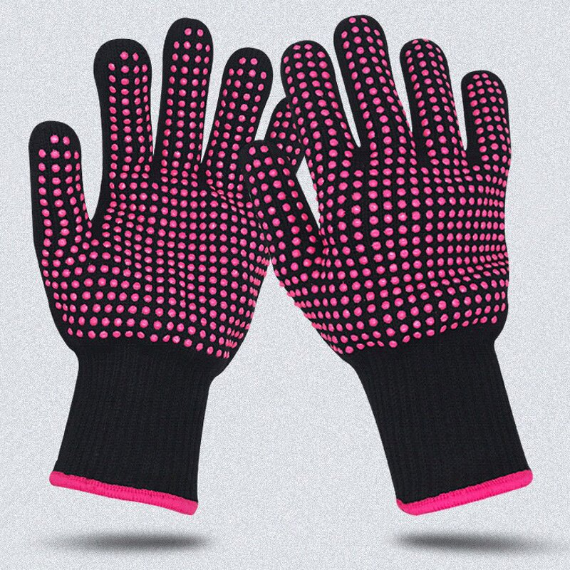 Heat Resistant Gloves Supplier - PVC Dotted Cotton for Hair Tools