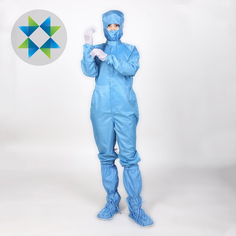 ESD Coverall Factory - Custom Design Conductive Fabric for Cleanroom