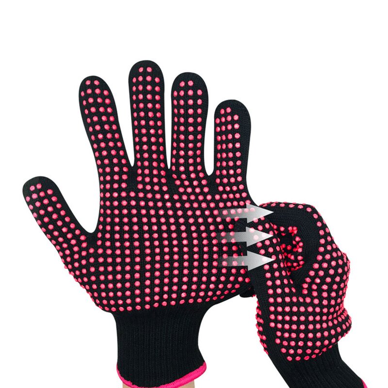 Heat Resistant Gloves Supplier - PVC Dotted Cotton for Hair Tools