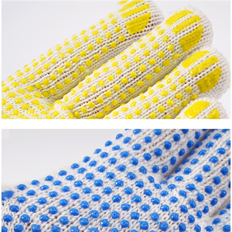 PVC Safety Gloves Manufacturer - Dotted Cotton Yarn for Construction