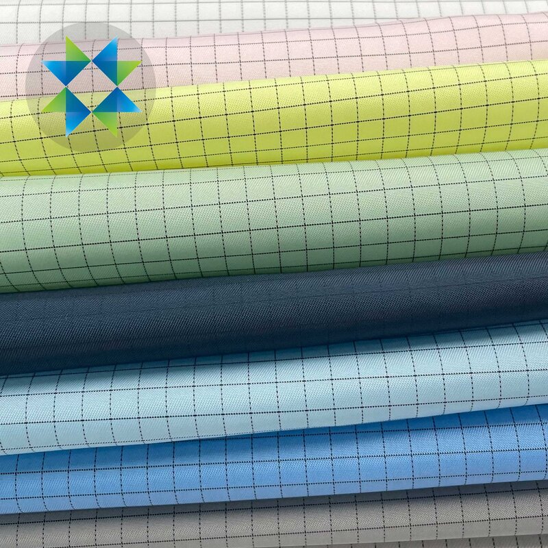 ESD Fabric Factory - New Material DTY Polyester Grid Stripe