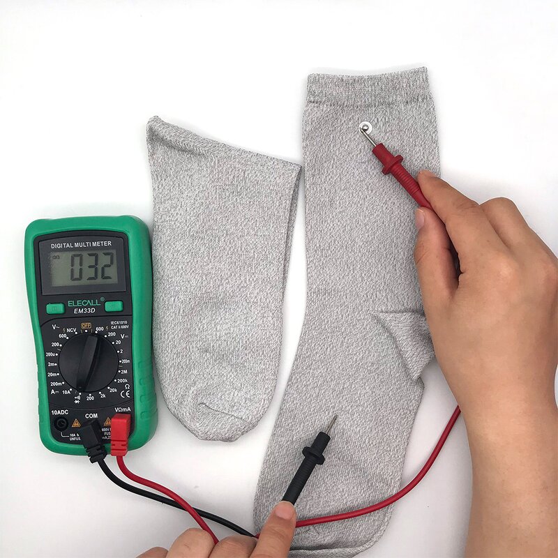 Conductive Massage Socks Supplier - Silver with Adapter Lead Wires