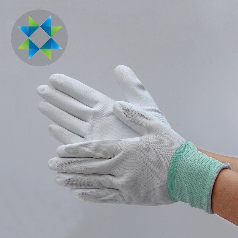 PU Gloves Factory - Palm Coated Nylon Safety Work Gloves