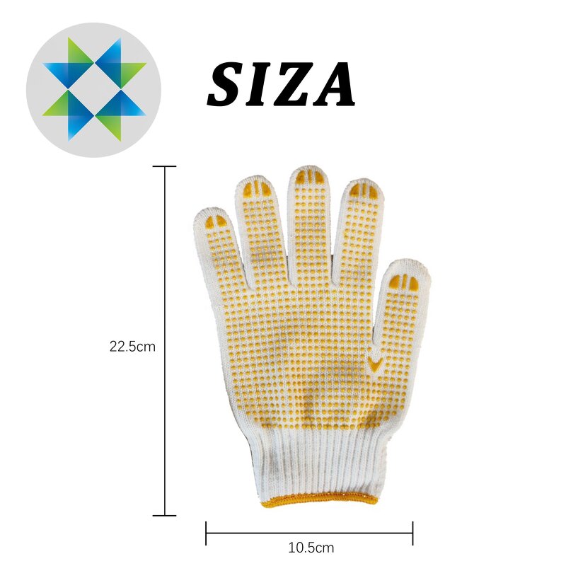PVC Safety Gloves Manufacturer - Dotted Cotton Yarn for Construction