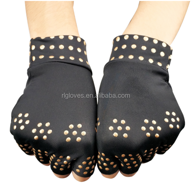 Compression Gloves Factory - Half Finger Black Pain Relief