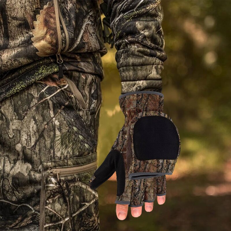 Hunting Gloves Manufacturer - Durable Waterproof Half Finger Camo