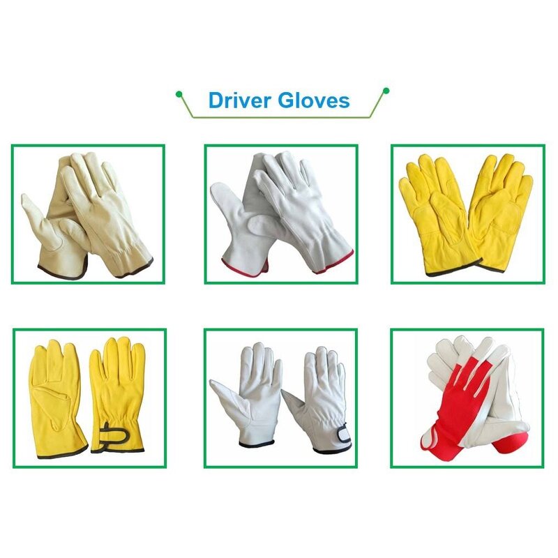 Work Gloves Supplier - Yellow Thick Cowsplit Leather Construction