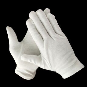 Sleep Gloves Factory - Bleached White Cotton Washable for Eczema