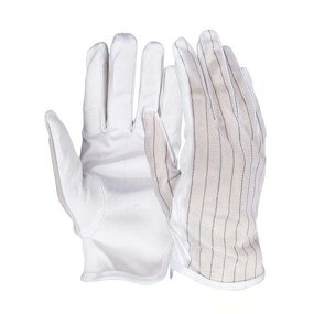 ESD Gloves Factory - Anti Static White Fabric Industrial