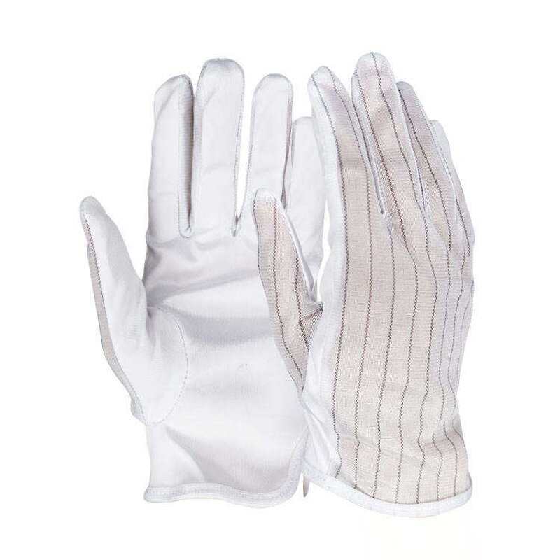 ESD Gloves Factory - Anti Static White Fabric Industrial