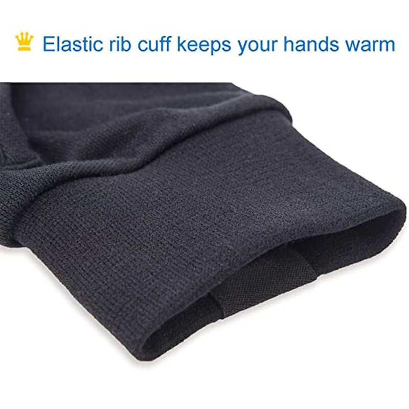 Motorcycle Gloves Supplier - Custom Mens Warm Black Silk Liner