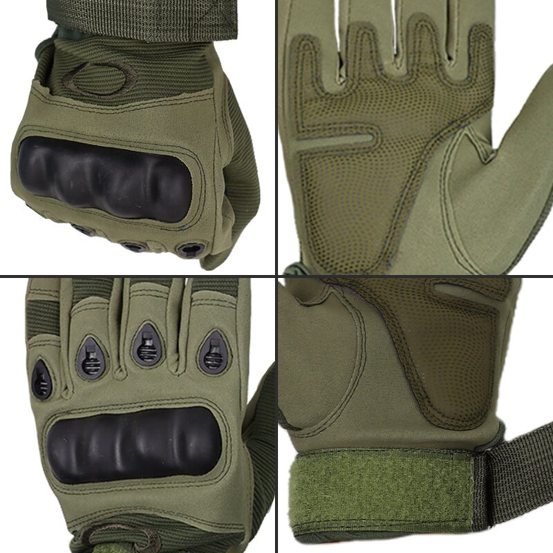 Tactical Gloves Manufacturer - Green Cut Resistant Full Finger Men