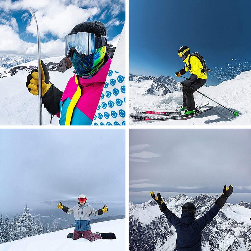 Cycling Gloves Manufacturer - Fleece Lined Pigskin Leather Windproof