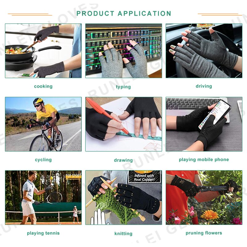 Arthritis Gloves Factory - Fingerless Compression Pain Relief