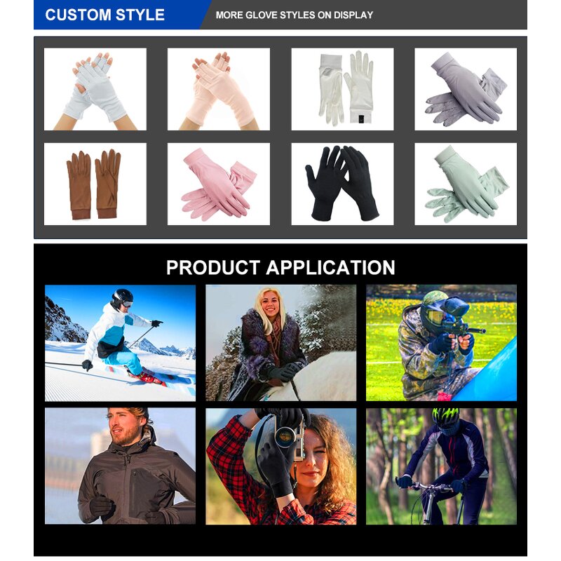 Silk Glove Liners Manufacturer - Thermal Lightweight Mulberry Pure