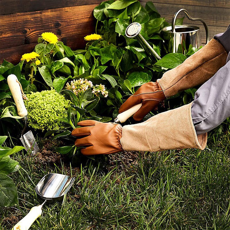 Gardening Gloves Supplier - Custom Printed Cowhide Garden Gloves