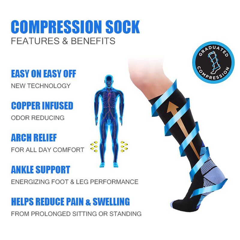 Compression Socks Factory - Athletic Fit High Elasticity Shaping
