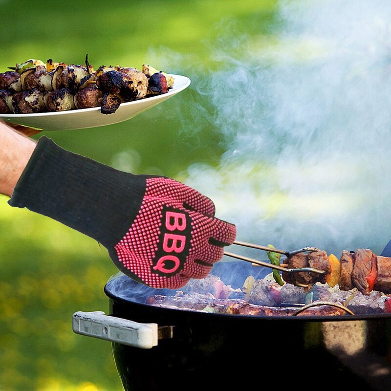 Silicone Oven Gloves Supplier - Double Layer Heat Proof Barbecue