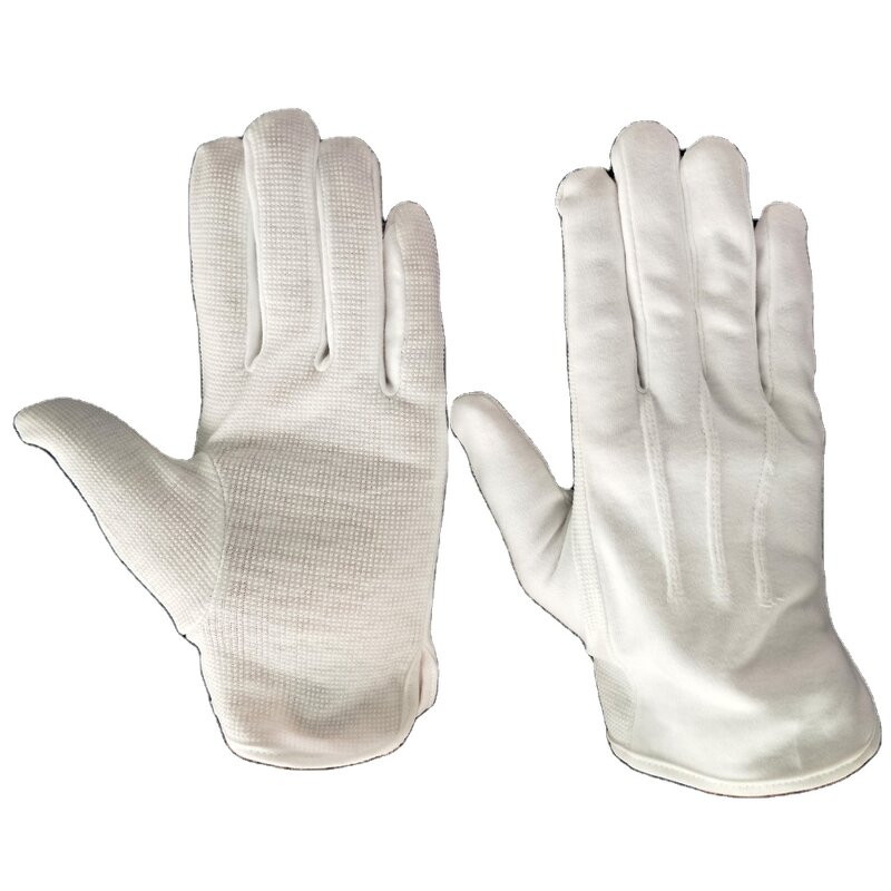 Anti Slip Gloves Supplier - PVC Dotted White Cotton Waiter