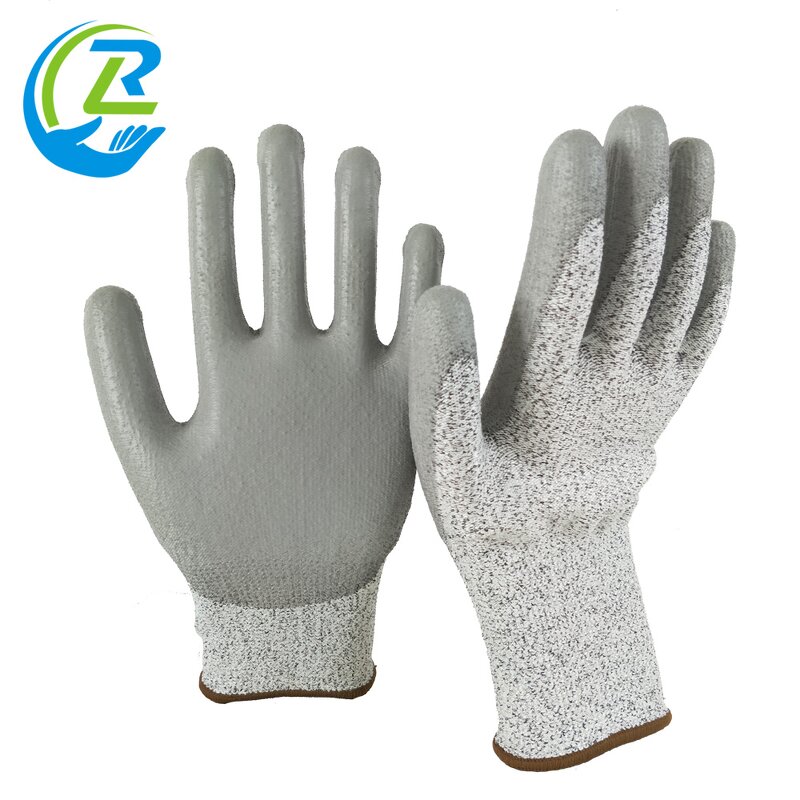 Cut Resistant Gloves Manufacturer - En388 Nylon Pu Palm Level 5