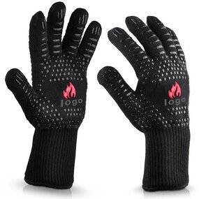 BBQ Gloves Manufacturer - Silicone Black Heat Resistance Kitchen