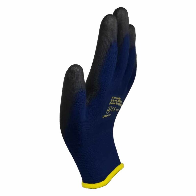 PU Gloves Manufacturer - Black Pu Safety Palm Coated Work