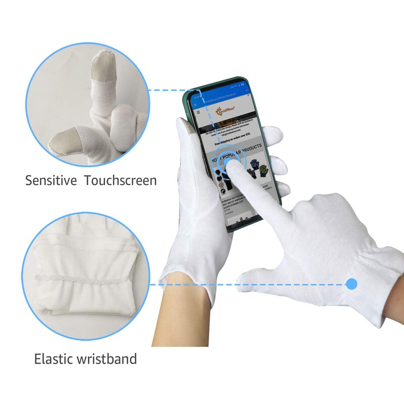 Cotton Gloves Factory - Touch Screen Fingers Overnight Sleeping