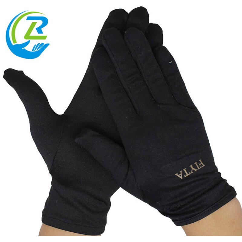 Jewelry Gloves Supplier - Black Microfiber Custom Logo Exam
