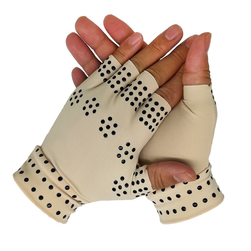 Magnetic Gloves Manufacturer - Fingerless Copper Dotted Therapy