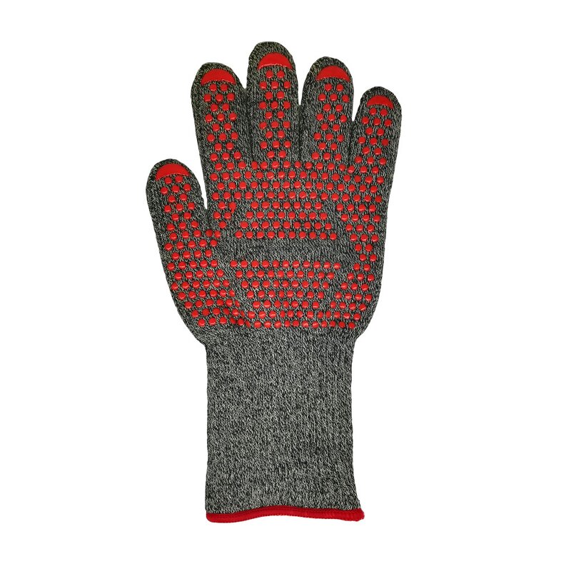 Barbecue Gloves Factory - Outdoor Red Silicone Heat Resistant