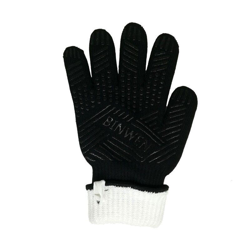Heat Resistant Gloves Supplier - Black Aramid 800 Degree BBQ