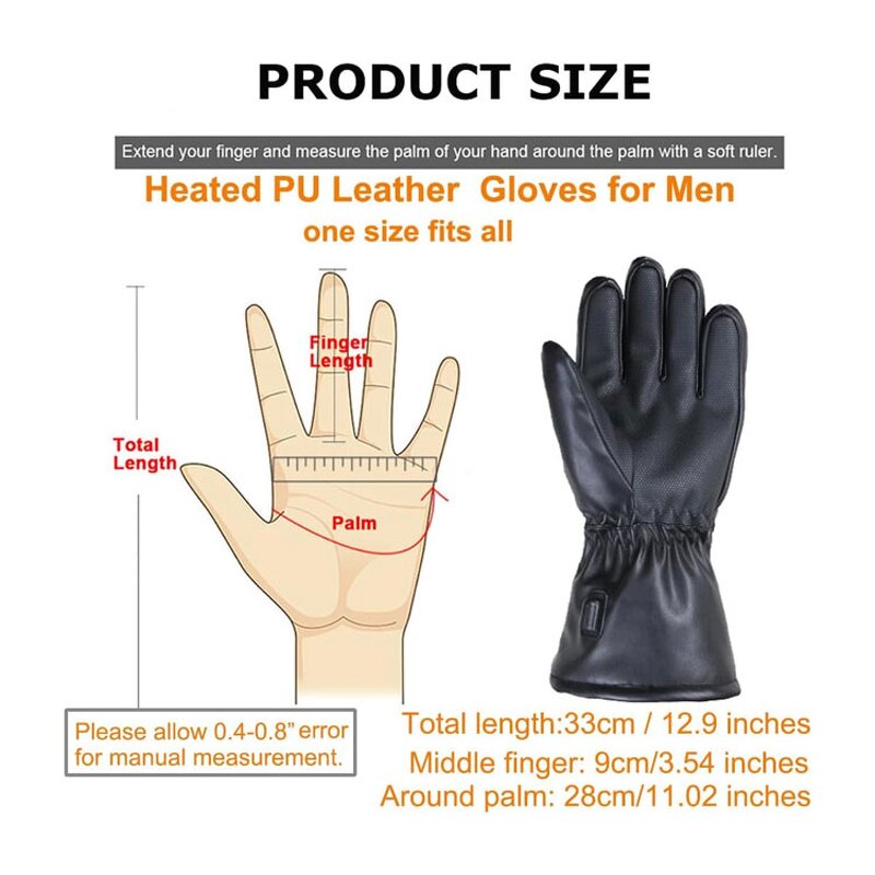 Heated Gloves Manufacturer - Leather Waterproof USB Rechargeable