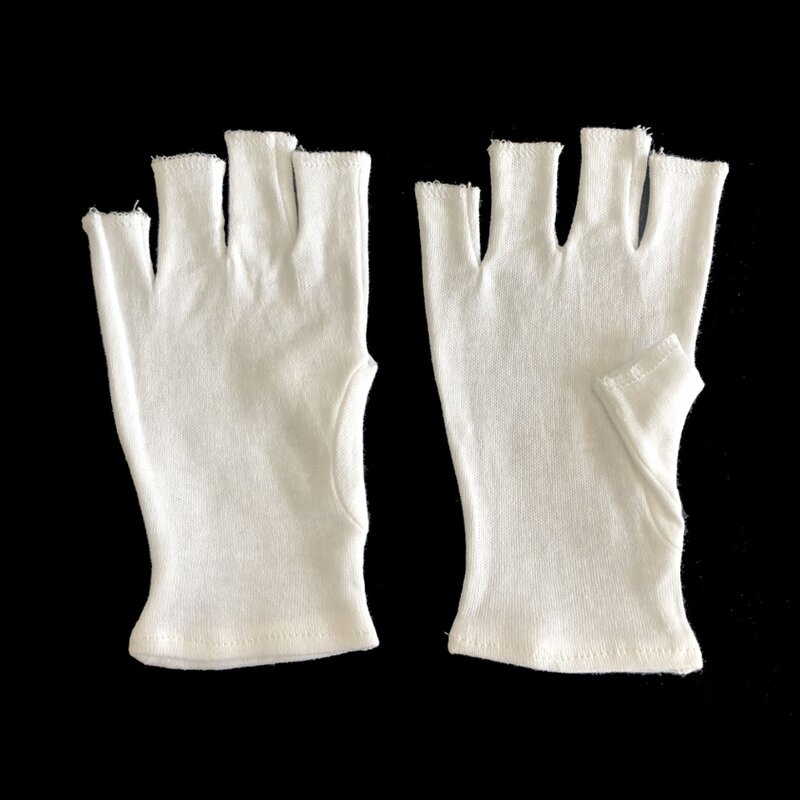 Cotton Gloves Factory - Half Finger Plain Back Custom Color