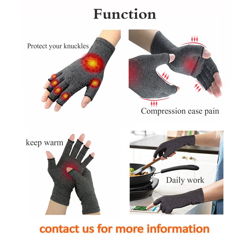 Arthritis Gloves Factory - Fingerless Compression Pain Relief
