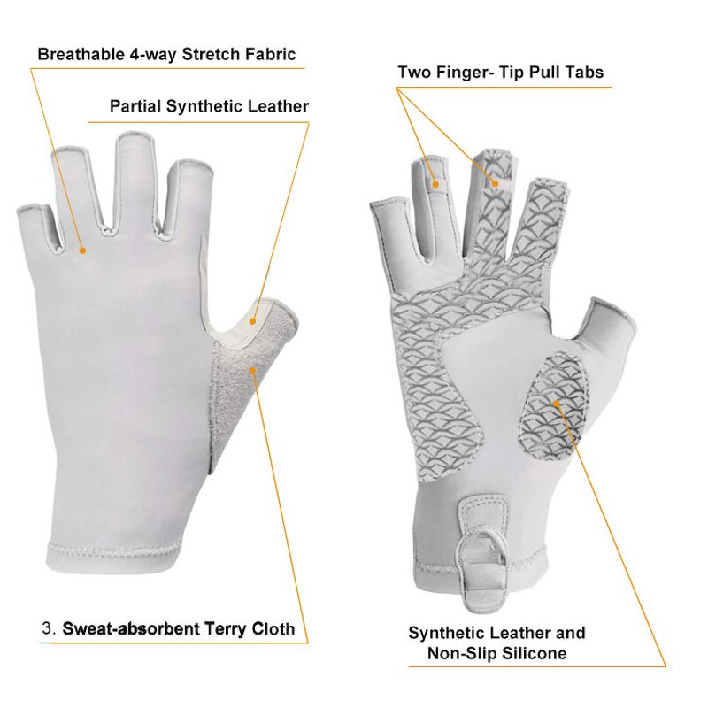 Fishing Gloves Supplier - Increased Durability Sunscreen Stretchable