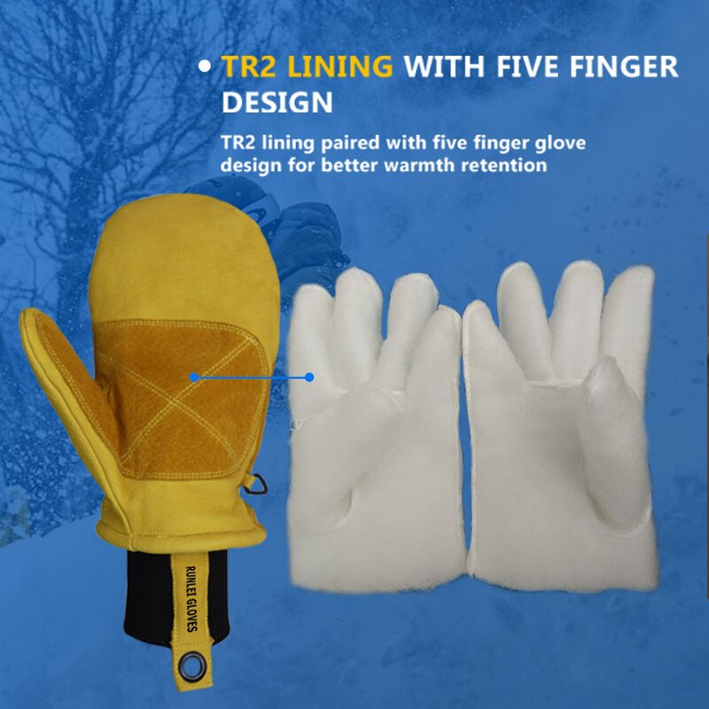 Winter Gloves Manufacturer - Custom Pig Skin Snowboard Ski Gloves