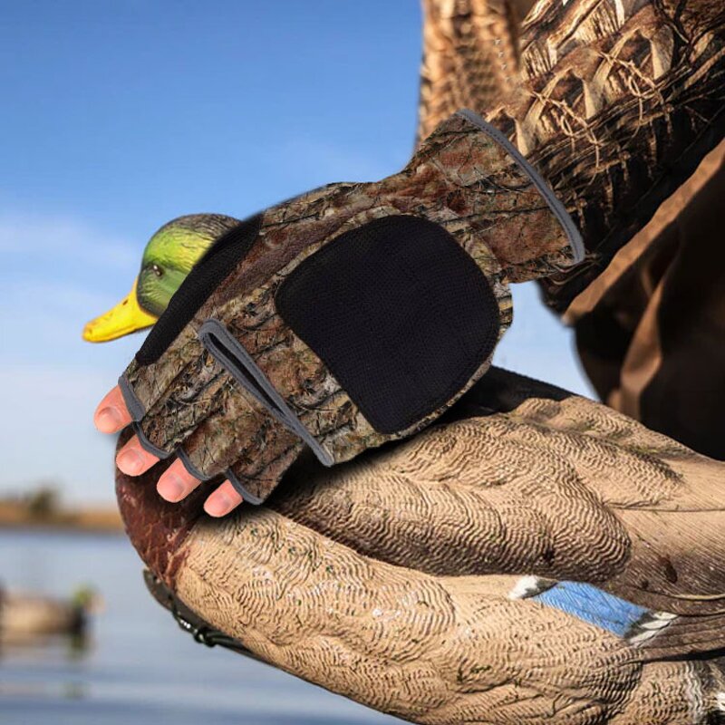 Hunting Gloves Manufacturer - Durable Waterproof Half Finger Camo