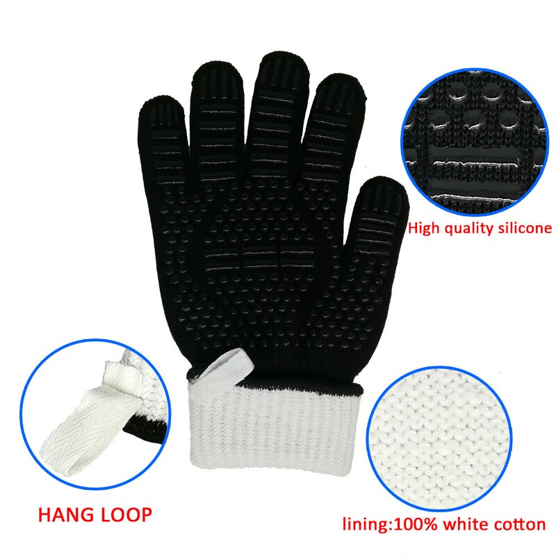 BBQ Gloves Manufacturer - Silicone Black Heat Resistance Kitchen