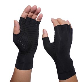 Arthritis Gloves Factory - Half Finger Nylon Copper Fiber Infused