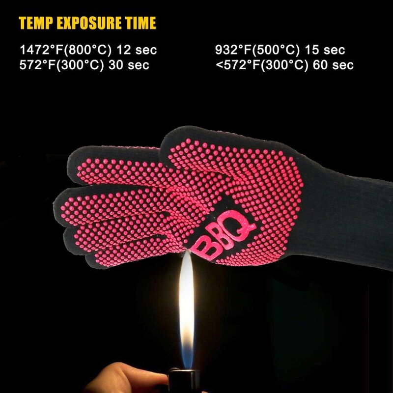Silicone Oven Gloves Supplier - Double Layer Heat Proof Barbecue