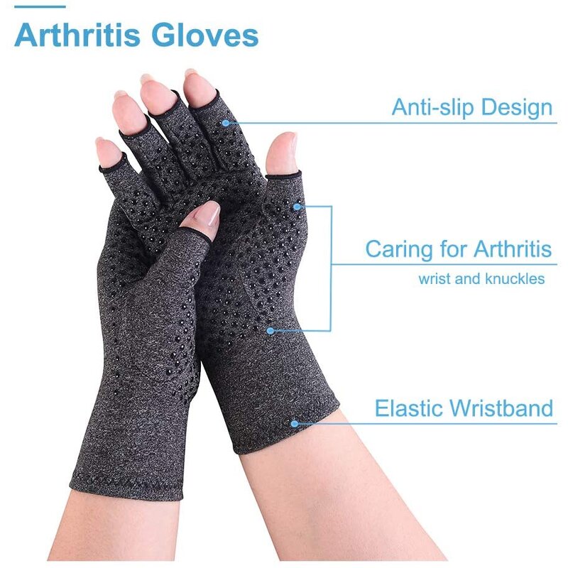 Arthritis Gloves Supplier - Half Finger Infrared Silicone Dot