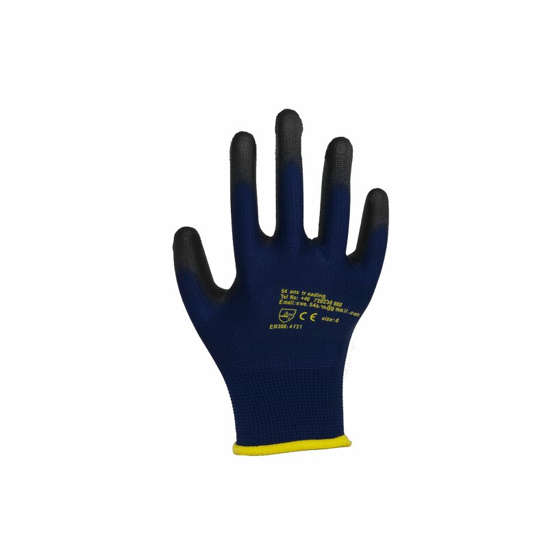 PU Gloves Manufacturer - Black Pu Safety Palm Coated Work