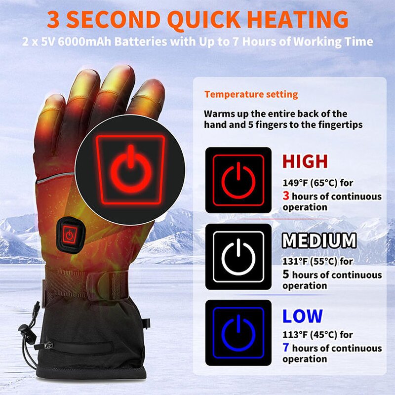 Heated Gloves Manufacturer - Waterproof Rechargeable Battery Heating