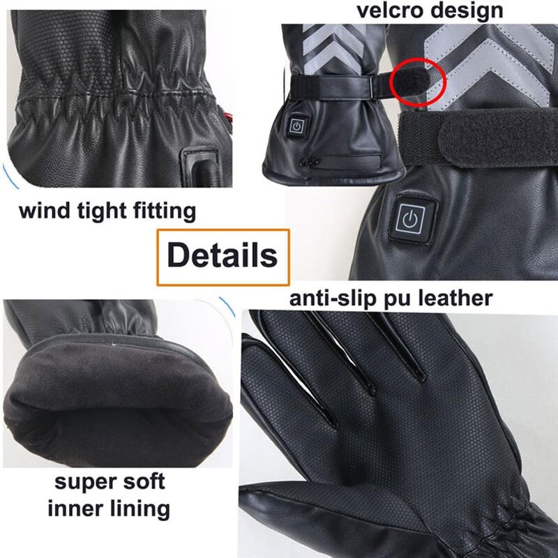 Heated Gloves Manufacturer - Leather Waterproof USB Rechargeable
