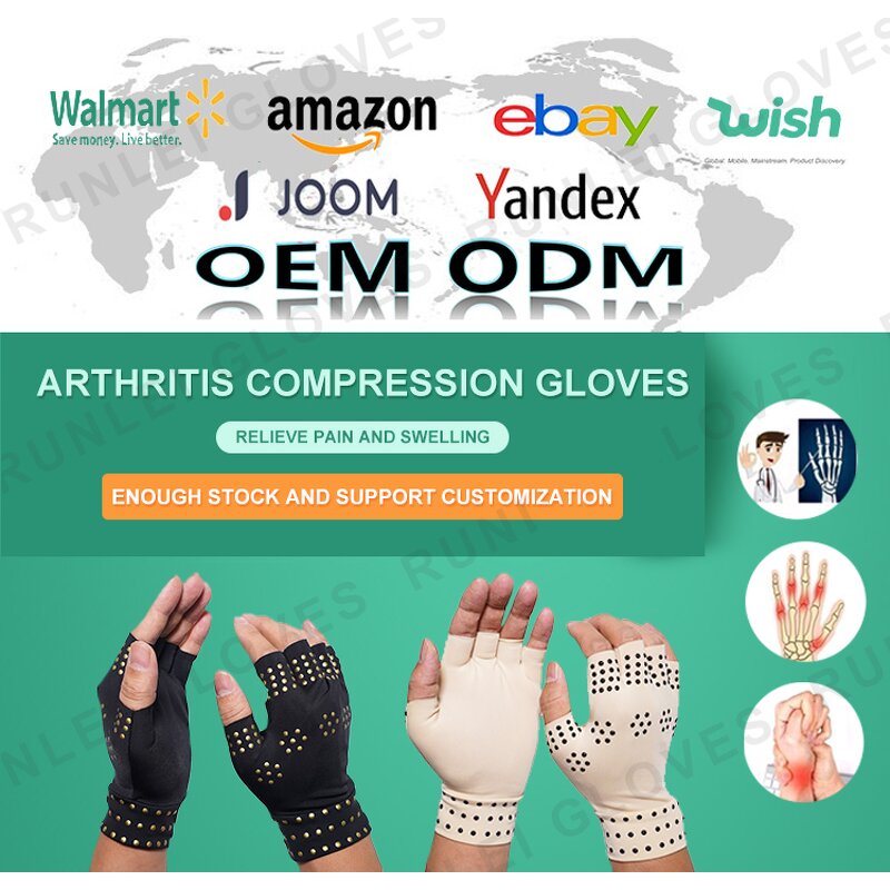 Arthritis Gloves Supplier - Half Finger Infrared Silicone Dot