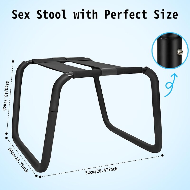 Sex Chair for Couples BDSM Sex Toys, Multifunctional Sex Position Enhancer Chair Adjustable Sex Bench with Bouncing Mount Seat
