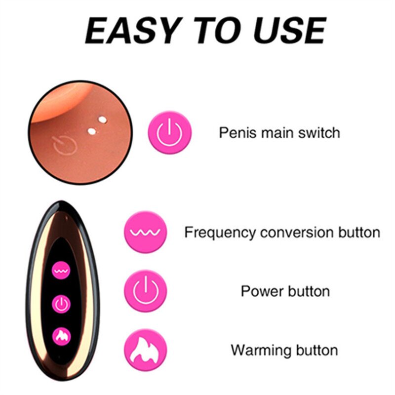 Thrusting Dildo Vibrator Sex Toys for Women Realistic Dildos 6in1 Penis with Suction Cup Vibrations Thrusting Swing Heating Mode