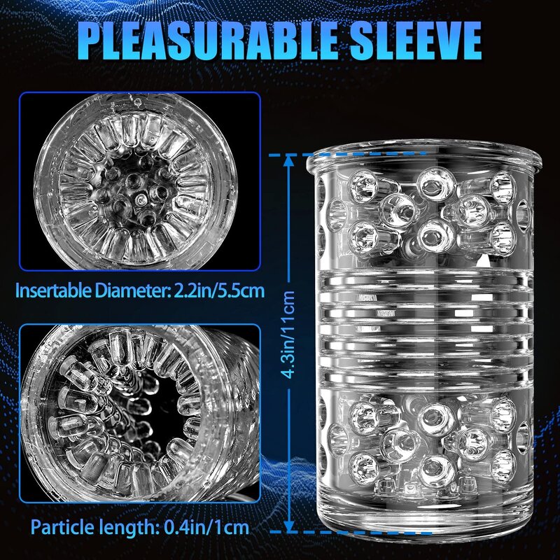 Hands Free Male Masturbators Sex Toy Stroker with 7 Thrusting & Rotating Mode, Vibrator Pocket Pussy for Men Blowjobsex Machine